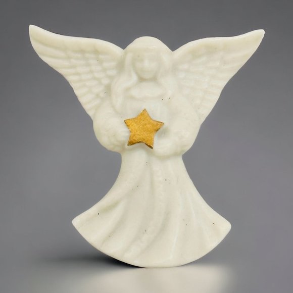 Lenox Porcelain Angel Brooch Signed - Picture 2 of 6